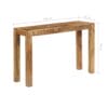 Console Table Solid Mango Wood 118x35x76 cm