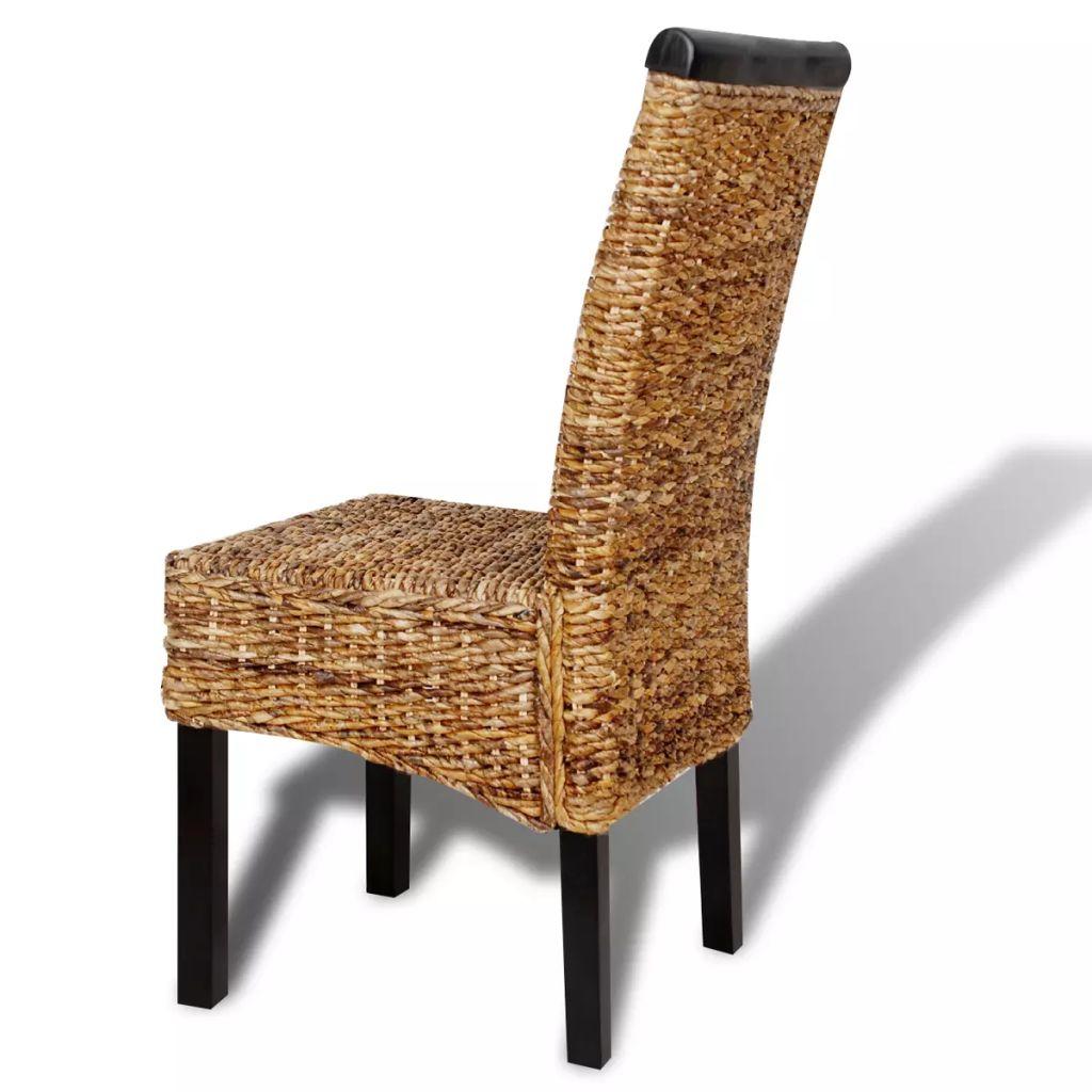 Dining Chairs 2 pcs Abaca Brown