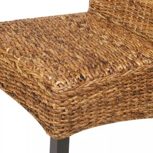 Dining Chairs 2 pcs Abaca Brown