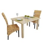 Dining Chairs 2 pcs Abaca Brown 1