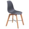 Dining Chairs 2 pcs Acacia Wood Black