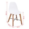Dining Chairs 2 pcs Acacia Wood White