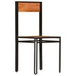 Dining Chairs 2pcs Solid Acacia Wood Sheesham Finish 43x43x90cm 4