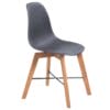 Dining Chairs 4 pcs Acacia Wood Black