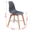 Dining Chairs 4 pcs Acacia Wood Black