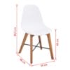 Dining Chairs 4 pcs Acacia Wood White