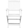 Dining Chairs 4 pcs Solid Acacia Wood White