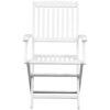 Dining Chairs 4 pcs Solid Acacia Wood White