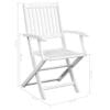 Dining Chairs 4 pcs Solid Acacia Wood White