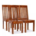 Dining Chairs 4 pcs Solid Wood with Sheesham Finish Modern 1