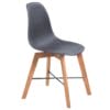 Dining Chairs 6 pcs Acacia Wood Black