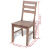 Dining Chairs 6 pcs Solid Acacia Wood 42x49x90 cm