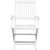 Dining Chairs 6 pcs Solid Acacia Wood White