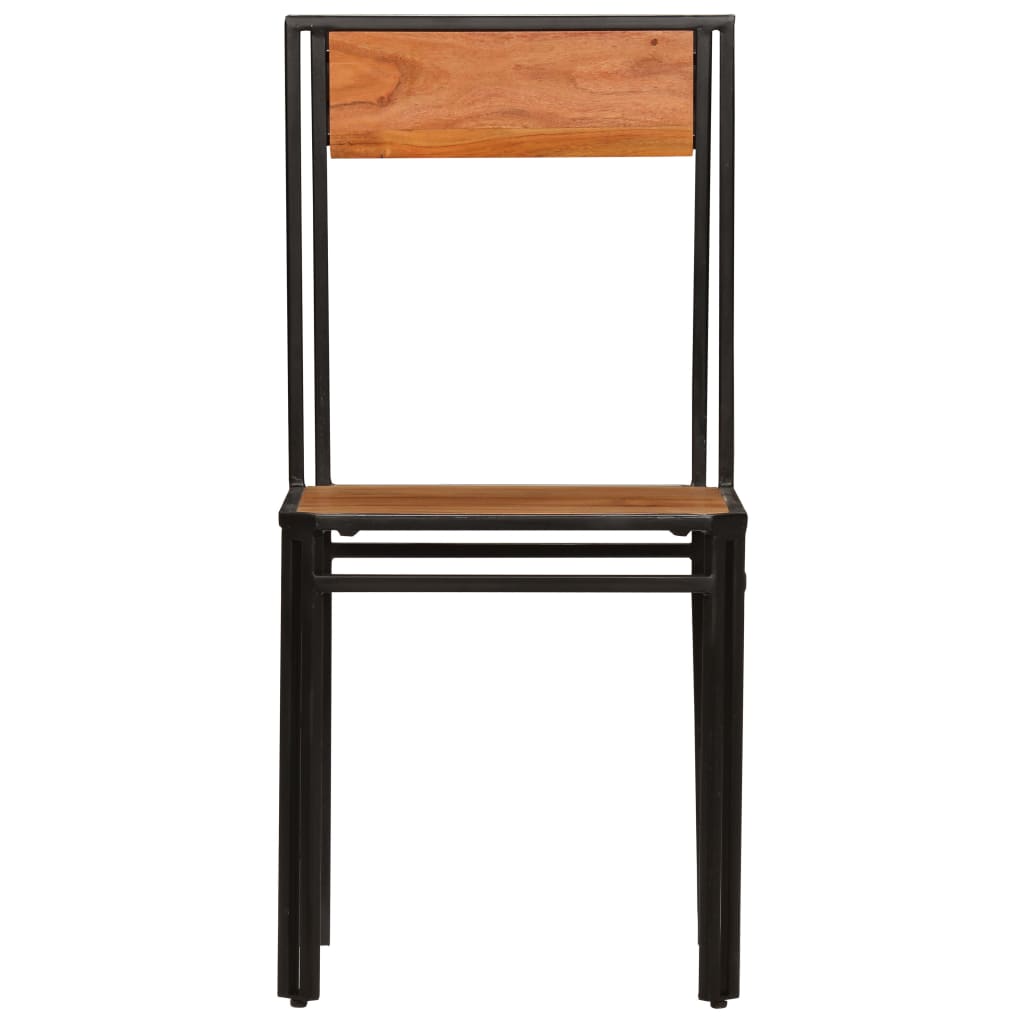 Dining Chairs 6 pcs Solid Acacia Wood with Sheesham Finish