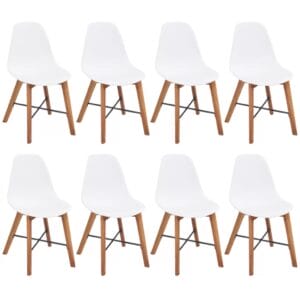 Dining Set 9 Pieces White