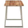 Dining Table 120x65x75 cm Solid Acacia Wood and Stainless Steel