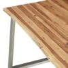 Dining Table 120x65x75 cm Solid Acacia Wood and Stainless Steel