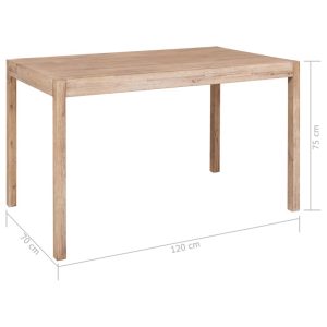Dining Table 120x70x75 cm Solid Acacia Wood