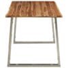 Dining Table 160x80x75 cm Solid Acacia Wood and Stainless Steel