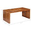 Dining Table 180x90x75 cm Solid Acacia Wood