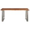 Dining Table 180x90x75 cm Solid Acacia Wood and Stainless Steel