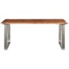 Dining Table 180x90x75 cm Solid Acacia Wood and Stainless Steel