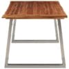 Dining Table 180x90x75 cm Solid Acacia Wood and Stainless Steel