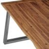 Dining Table 180x90x75 cm Solid Acacia Wood and Stainless Steel