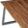 Dining Table 180x90x75 cm Solid Acacia Wood and Stainless Steel