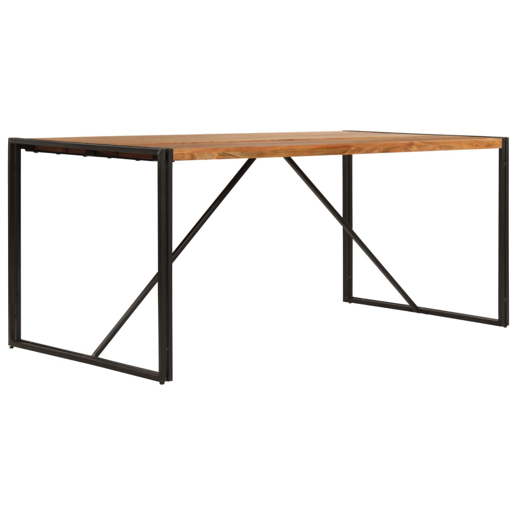 Dining Table Solid Acacia Wood with Sheesham Finish 180x90x76cm