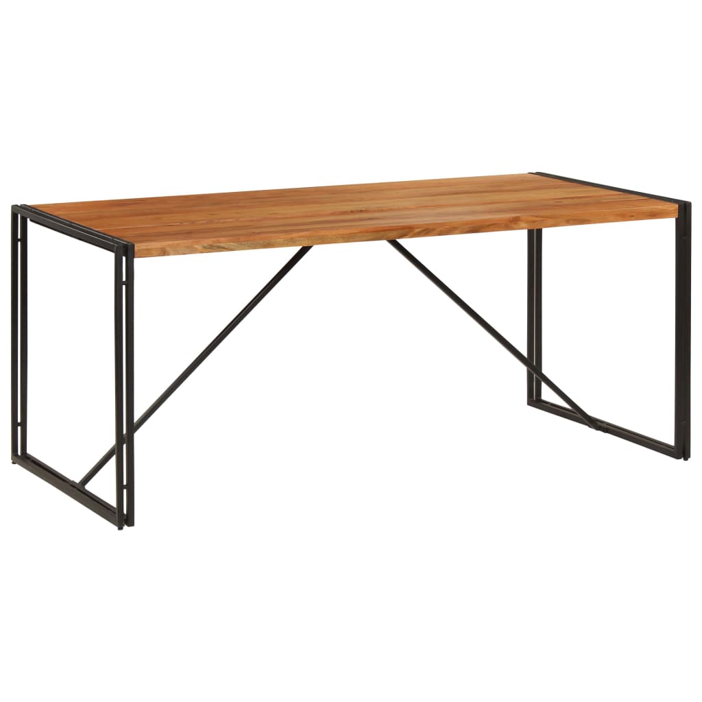 Dining Table Solid Acacia Wood with Sheesham Finish 180x90x76cm