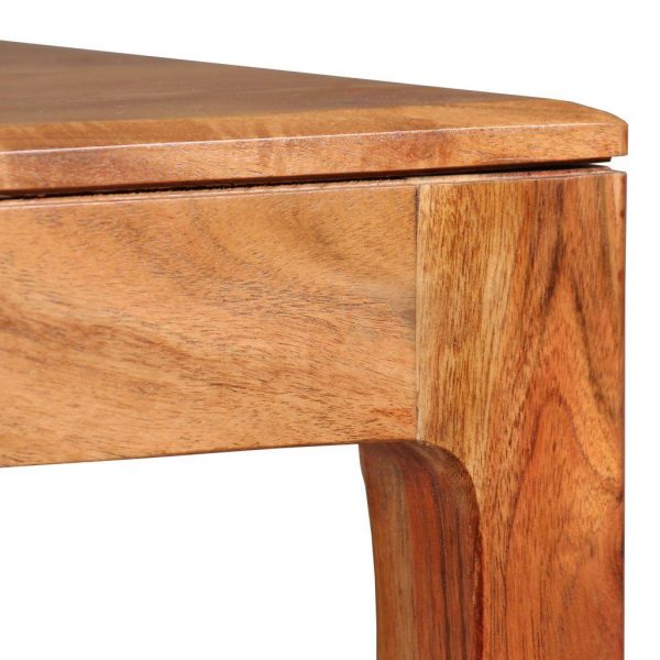 Dining Table Solid Wood 118x60x76 cm