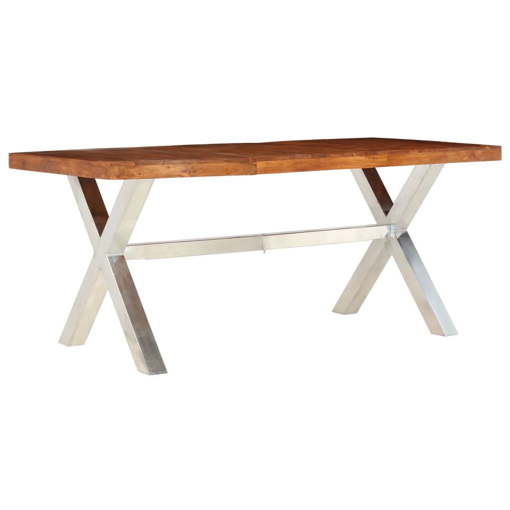 Dining Table Solid Wood with Sheesham Finish 180x90x76 cm