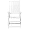 Folding Dining Chairs 2 pcs Solid Acacia Wood White