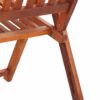 Folding Garden Chairs 2 pcs Solid Acacia Wood Brown