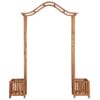 Garden Arch with Planter Solid Acacia Wood 180x40x218 cm