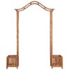 Garden Arch with Planter Solid Acacia Wood 180x40x218 cm