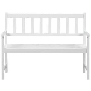Garden Bench 120 cm Solid Acacia Wood White