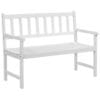 Garden Bench 120 cm Solid Acacia Wood White
