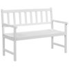 Garden Bench 120 cm Solid Acacia Wood White