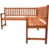 Garden Corner Bench 150 cm Solid Acacia Wood