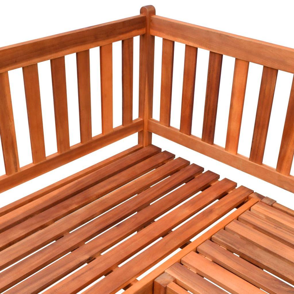 Garden Corner Bench 150 cm Solid Acacia Wood