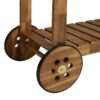 Garden Kitchen Trolley Solid Acacia Wood 92x43.5x141.5 cm