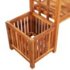 Garden Pergola with Bench and Planter Solid Acacia Wood