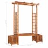 Garden Pergola with Bench and Planter Solid Acacia Wood