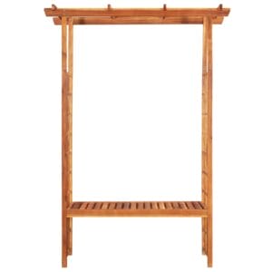 Garden Pergola with Bench Solid Acacia Wood 143x50x198 cm