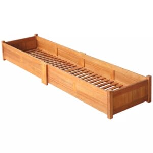 Garden Planter Acacia Wood 200x50x25 cm