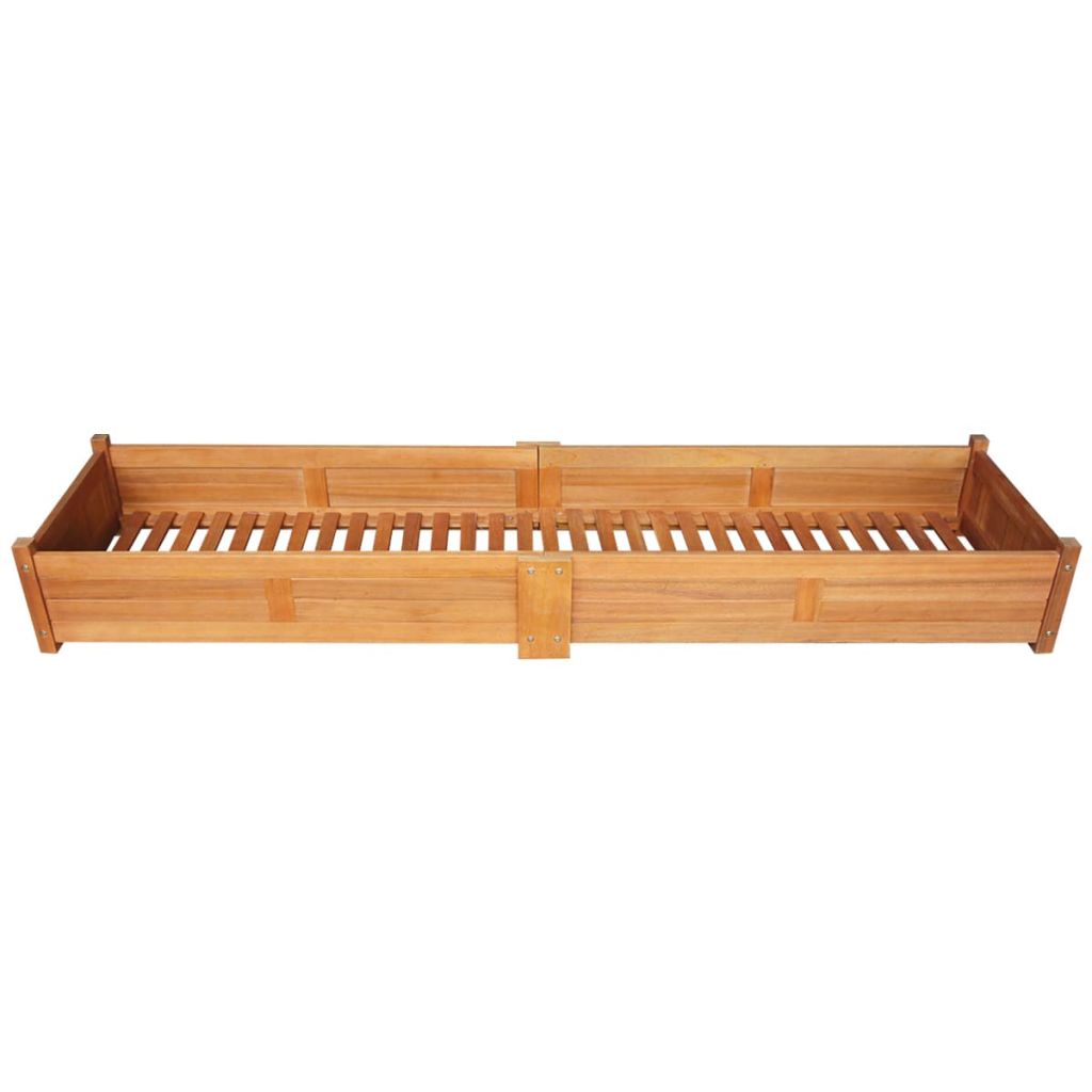 Garden Planter Acacia Wood 200x50x25 cm