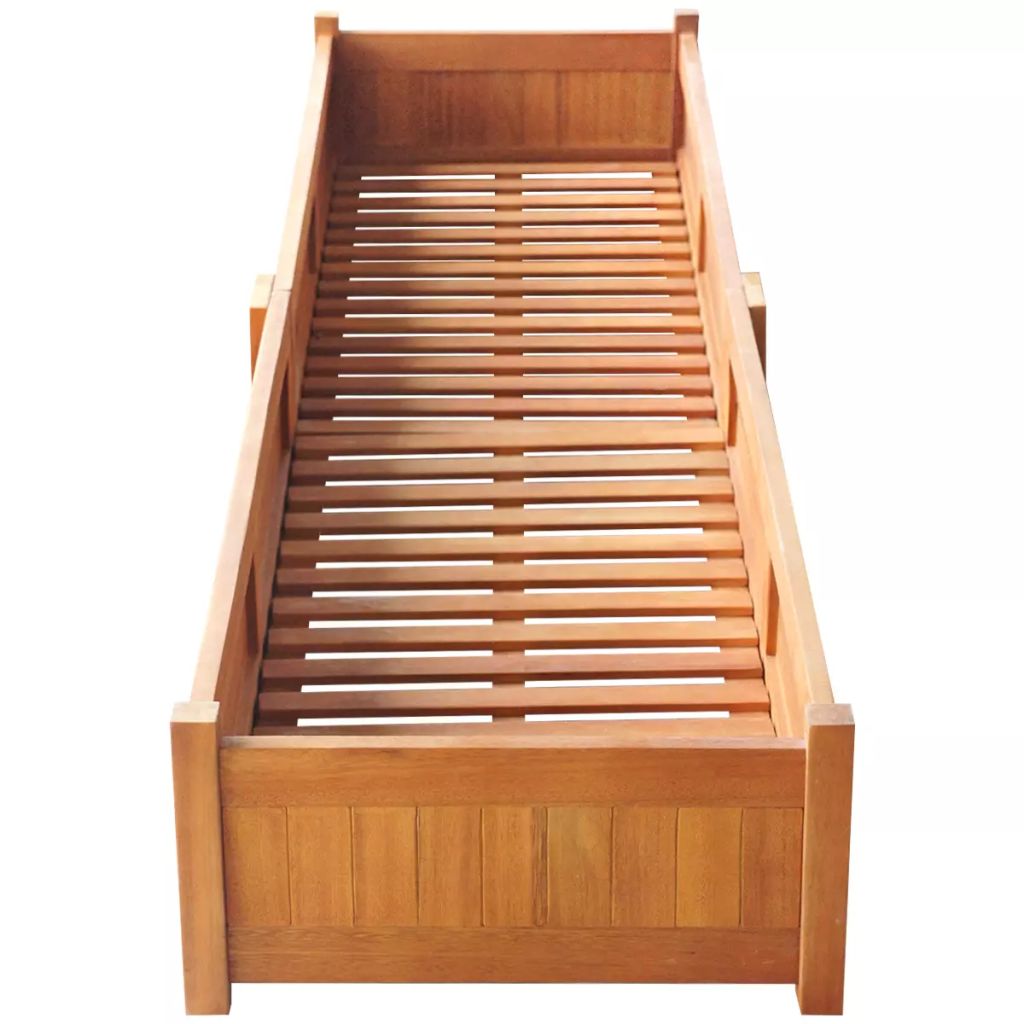 Garden Planter Acacia Wood 200x50x25 cm