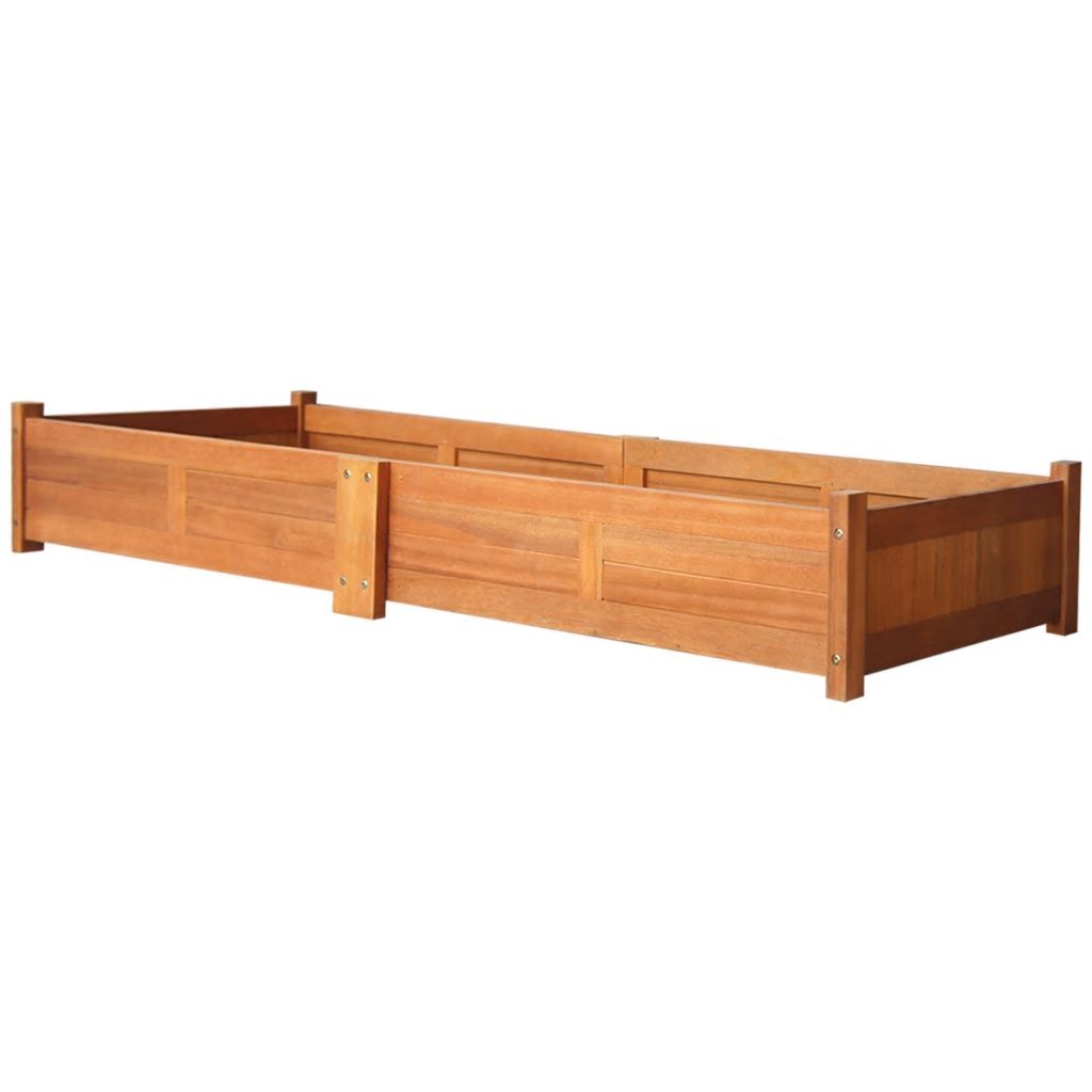 Garden Planter Acacia Wood 200x50x25 cm